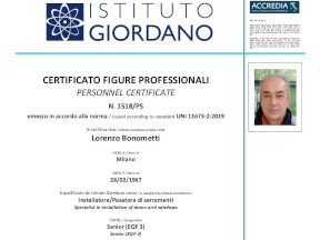 Installatore / Posatore di serramenti - Senior