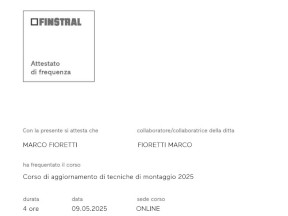 Aggiornamento tecniche di montaggio 2025