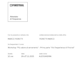 Pi&ugrave; valore al serramento - Prima parte