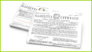 Due copie della Gazzetta Ufficiale