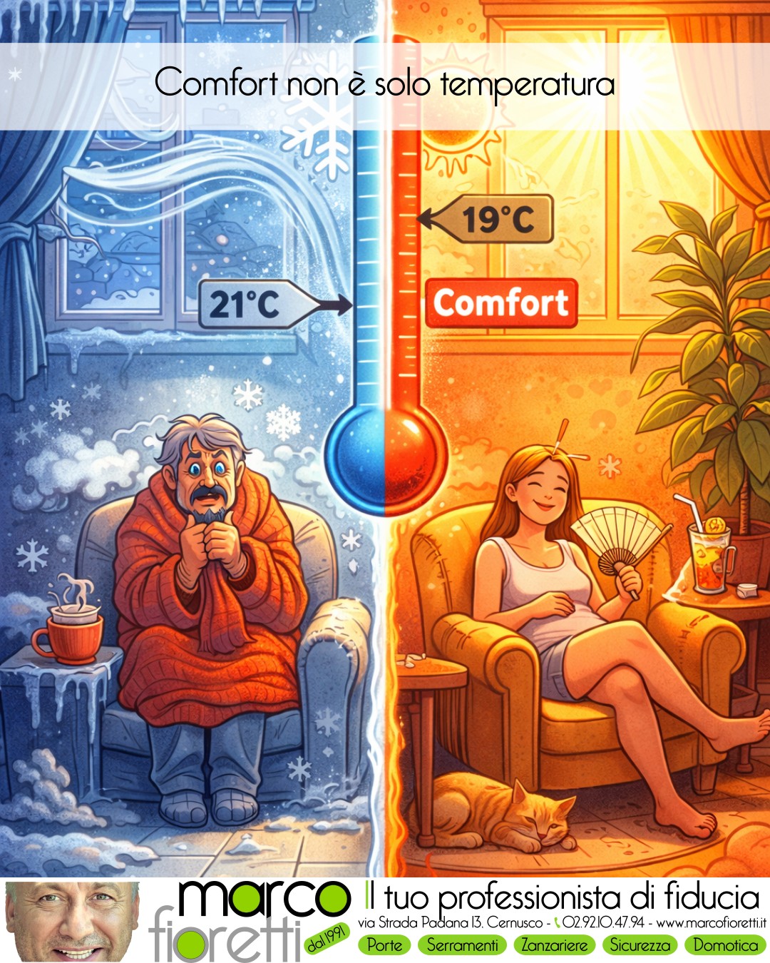 Si può avere freddo ad alte temperature e avere caldo a basse temperature Si può avere freddo ad alte temperature e avere caldo a basse temperature